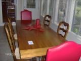 Metal Frame Dining Room Table & Chairs