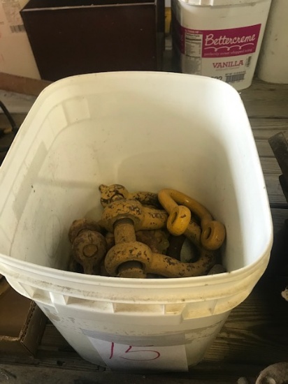 bucket of clevises