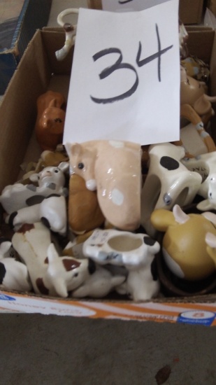 box of sm. cow figurines