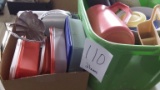 (2) boxes of Tupperware