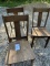 (3) Straight Back Oak Chairs