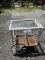 Oak Tea Cart, Glass Bottom Tray 14