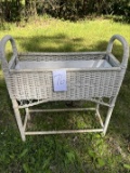 White Wicker Planter