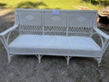 White Wicker Sofa & Chair