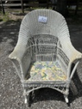 Wicker Fan Back Rocker
