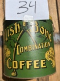 Wishbone coffee tin