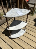 3 Shelf Marble Corner Shelf