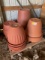 Pallet of Terra Cotta Plastic Pots