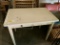 White Enamelware Table w/Drawer