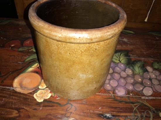 Brown Hand Turned Crock