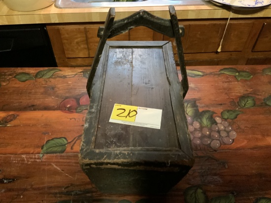 Picnic Basket- Wood Sliding Top