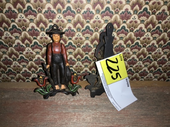 Cast Iron People Letter Clips (2)