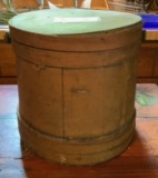 Wooden Ice Bucket w/Lid and Handle