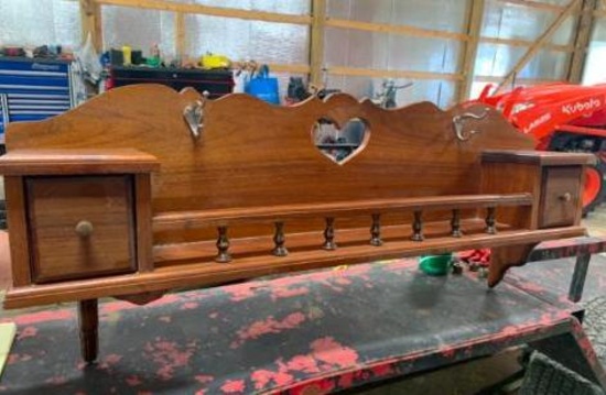 Wood Shelf w/Drawers