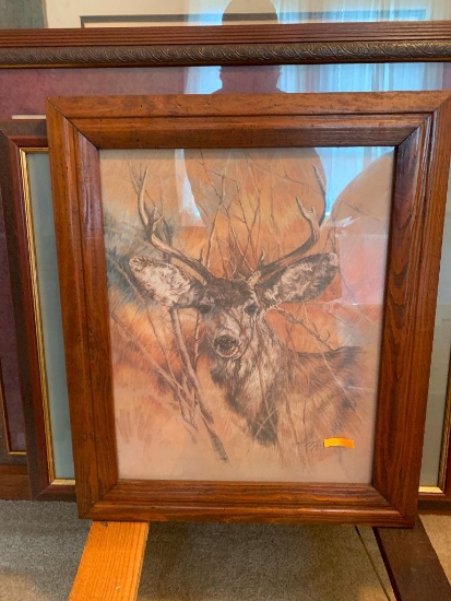 Framed Nature Pictures-Ram, Deer, Elk (6 total)