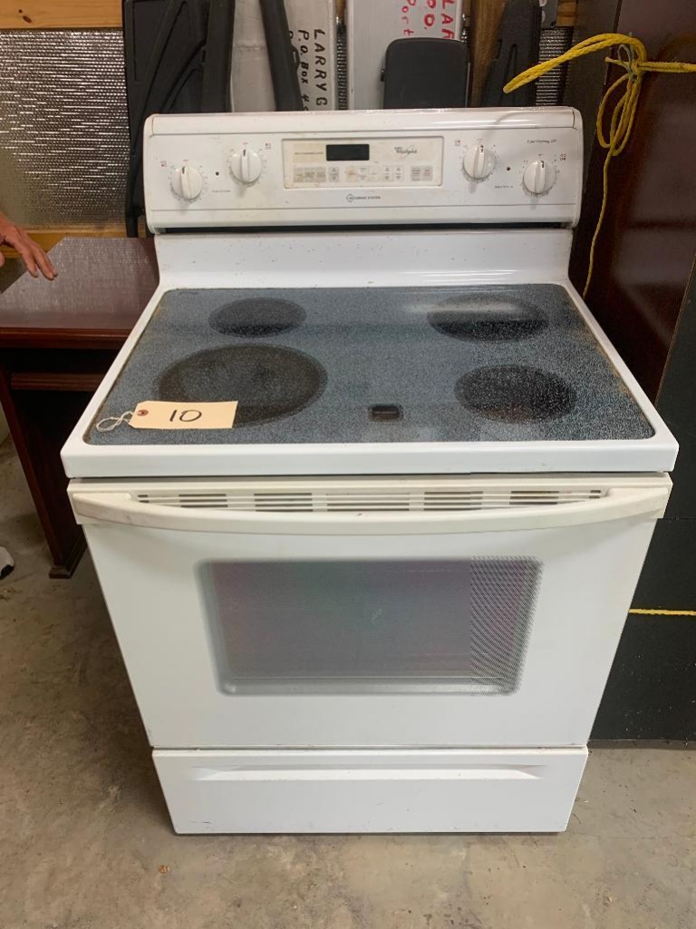 used whirlpool glass top stove