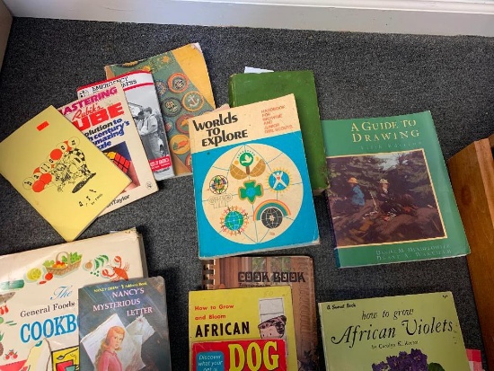 Book Lot, Cookbooks, Boyscout & Girlscout Handbooks, Etc.