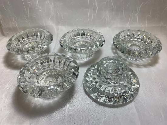 Clear Glass Candle Holders (5)