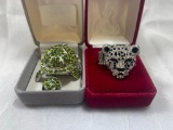 Turtle and Panther Head Rings in Boxes