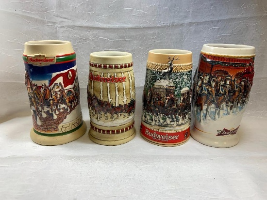 Budweiser Steins (4 Total)