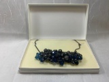 Blue & Silver Beaded Necklace