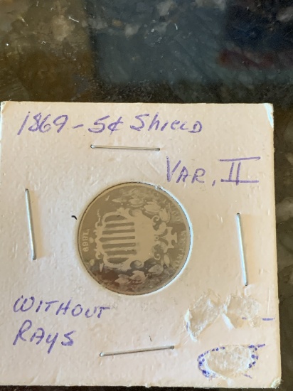 1869 5 Cent Shield Coin