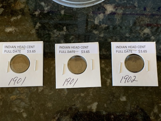 1901 & 1902 Indian Head Cent