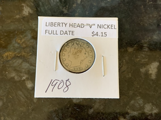 1908 Liberty Head "V" Nickel