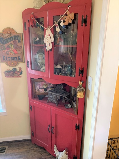 Red Corner Cabinet