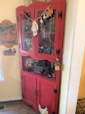 Red Corner Cabinet