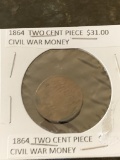 1864 Two Cent Piece