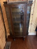 Bow-Front China Cabinet w/Claw Feet