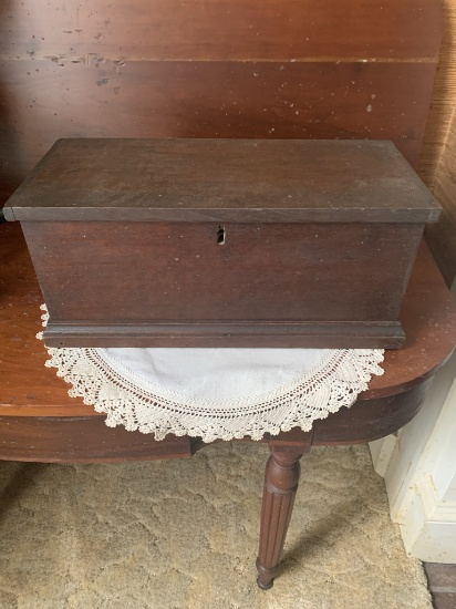 Wooden Storage Box w/Key