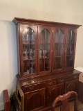 Cherry Crescent Furniture Lighted China Cabinet
