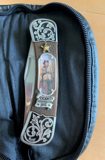 Franklin Mint Collection Calamity Jane Pocketknife in Case