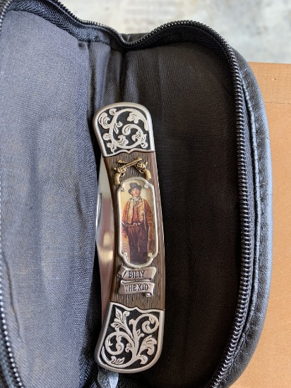 Franklin Mint Collection Billy the Kid Pocketknife in Case