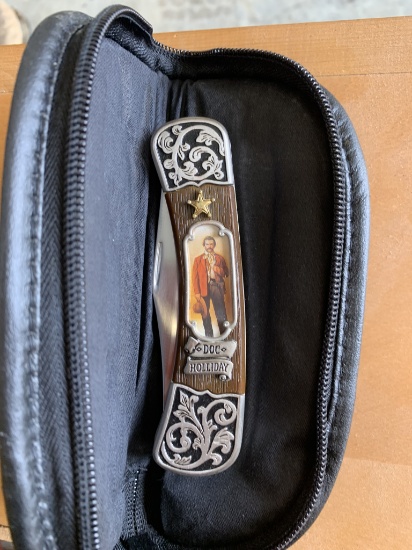 Franklin Mint Collection Doc Holliday Pocketknife in Case