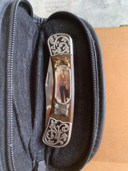 Franklin Mint Collection Butch Cassidy Pocketknife in Case