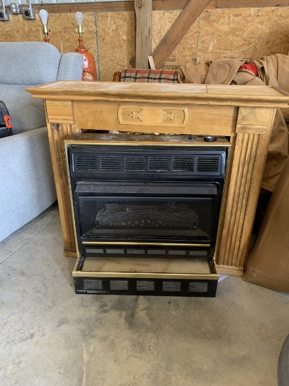 Mantle and Gas Fireplace