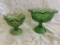 Green Moon and Stars Candy Dishes