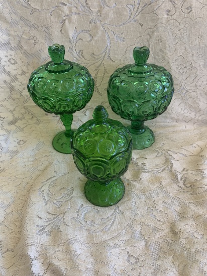 Green Moon and Stars Compotes