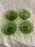 Green Moon and Stars Dessert Bowls