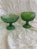 Green Moon and Stars Candy Dishes