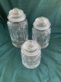 Clear Moon and Stars Canister Set