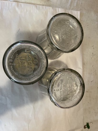 3 U-Savit Jars