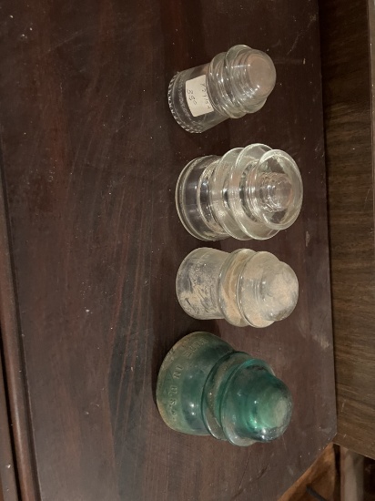 4 Glass Insulators