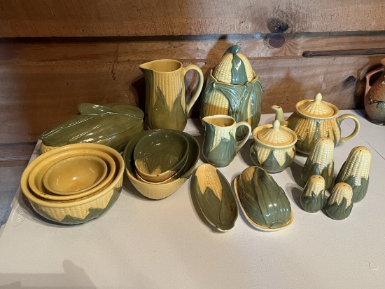 Shawnee Corn King Pottery Pieces