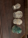 4 Glass Insulators