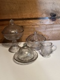 Clear Glassware w/Grape Pattern
