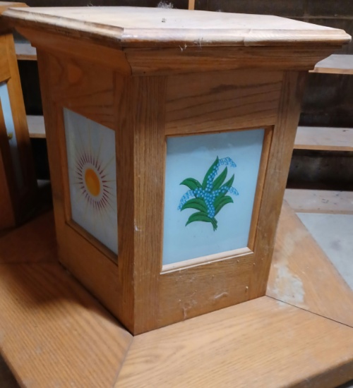 Eastern Star Alter w/Frosted Glass Panels